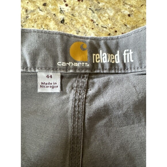 Carhartt Shorts Men's 44 Gray Relaxed 10" Rigby Canvas Dungaree Work Relaxed Fit - Picture 3 of 11